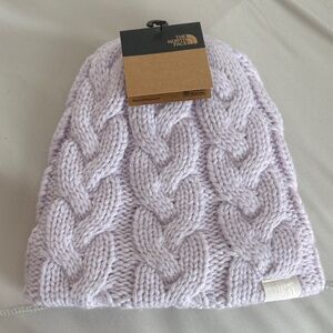 NWT: The North Face Lavender Cable Knit Beanie